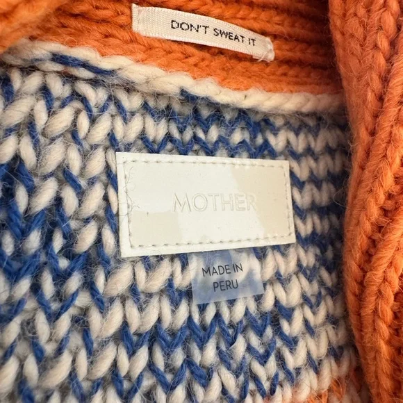 Mother Runaway Child Open Cardigan Fringe Coral Women’s Sz Large Alpaca NO BELT - Picture 5 of 14